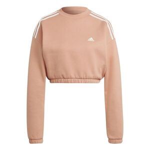 Adidas Womens/Ladies Hyperglam Crew Neck Crop Sweatshirt / Blush